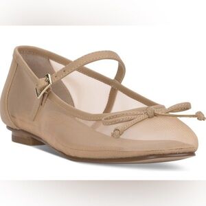 Jessica Simpson Women's Katelind Mary-Jane Mesh Ballet Flats Sz 10